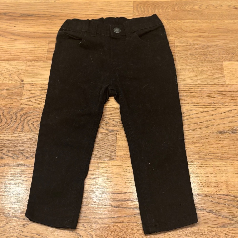 Garanimals Black Corduroy‎ Pants Elastic Waist Adjustable Buttons Kids 2T